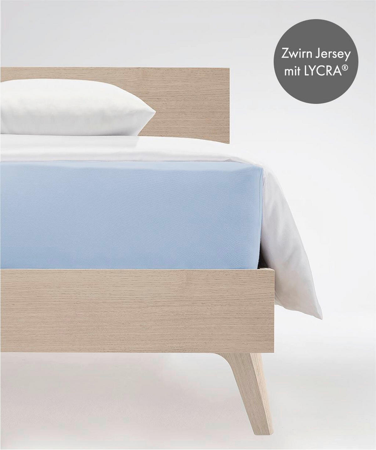 BOXSPRING-FIXLEINTUCH - Azurblau, Basics, Textil (140-160/200-210cm) - Fleuresse