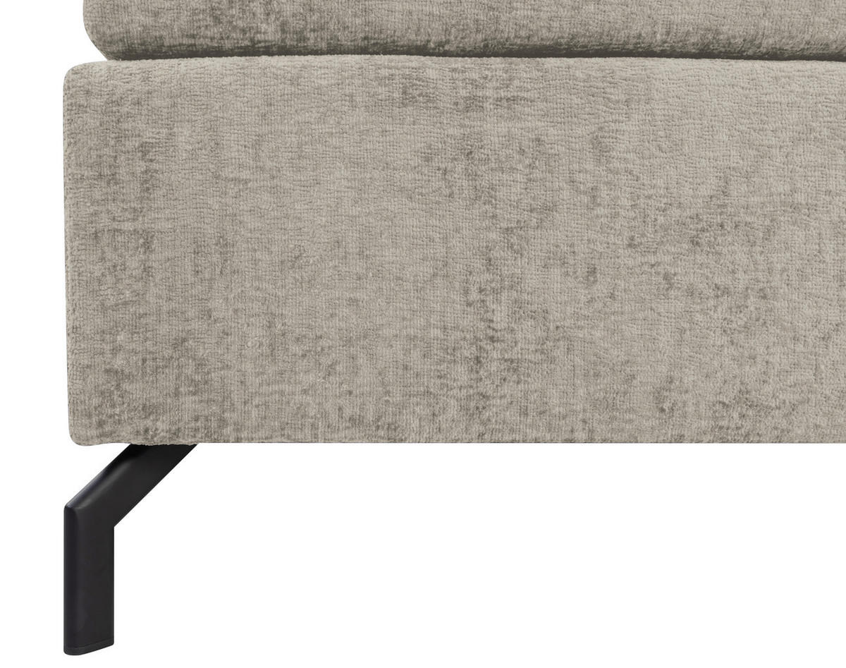 BOXSPRINGBETT 160/200 cm  in Hellgrau  - Hellgrau/Schwarz, Design, Textil/Metall (160/200cm) - Esposa