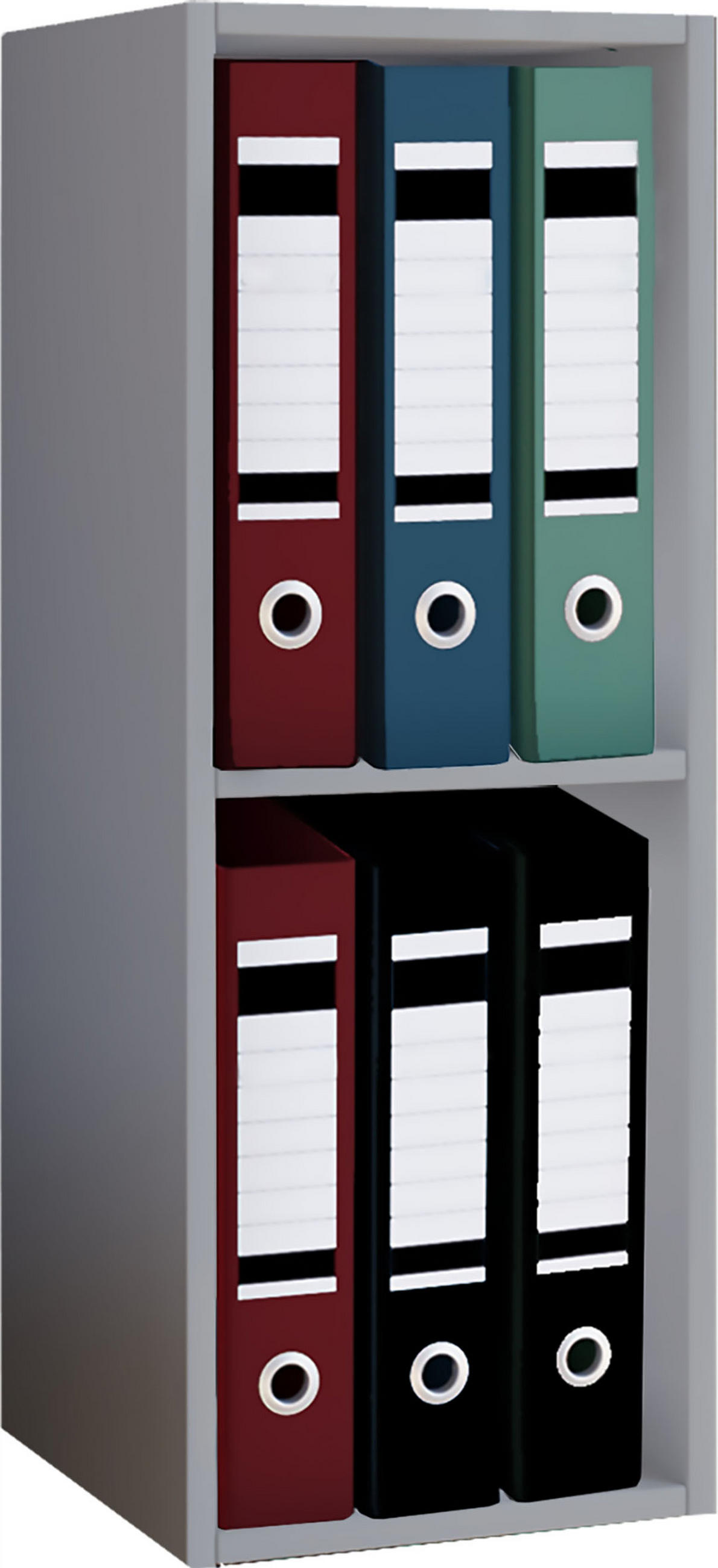 AKTENREGAL Grau  - Grau, Design, Holzwerkstoff (34/72/30cm) - MID.YOU