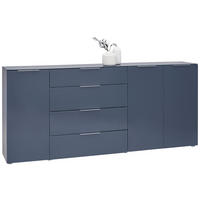 SIDEBOARD 225/99/42 cm  in Anthrazit  - Anthrazit/Alufarben, Design, Glas/Holzwerkstoff (225/99/42cm) - Voleo