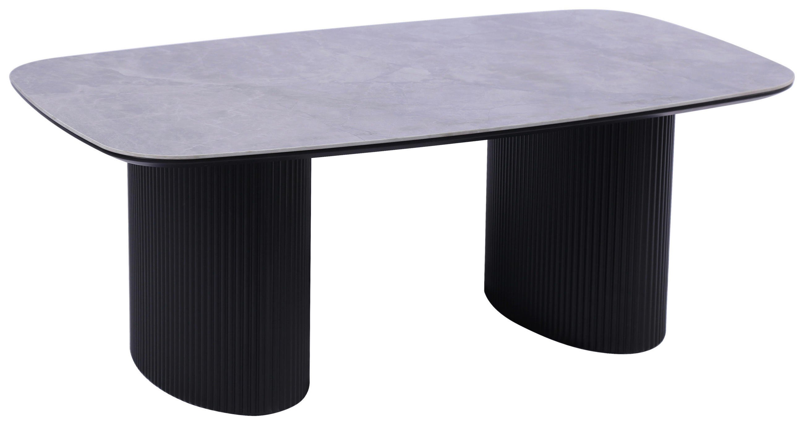 COUCHTISCH 120/70/45 cm rechteckig Grau, Schwarz  - Schwarz/Grau, Design, Keramik/Holzwerkstoff (120/70/45cm) - Stylife
