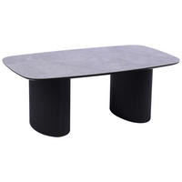 COUCHTISCH 120/70/45 cm rechteckig Grau, Schwarz  - Schwarz/Grau, Design, Keramik/Holzwerkstoff (120/70/45cm) - Stylife