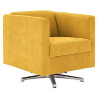 DESIGNSESSEL in Cord Gelb  - Chromfarben/Gelb, Design, Textil/Metall (72/71/75cm) - LOOKS by W.Joop