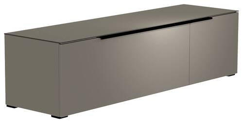 LOWBOARD Grau, Schwarz  160/43/45 cm  - Schwarz/Grau, Design, Glas/Holzwerkstoff (160/43/45cm) - Moderano