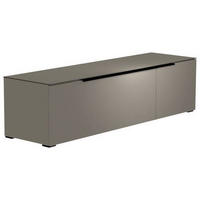 LOWBOARD Grau, Schwarz  160/43/45 cm  - Schwarz/Grau, Design, Glas/Holzwerkstoff (160/43/45cm) - Moderano