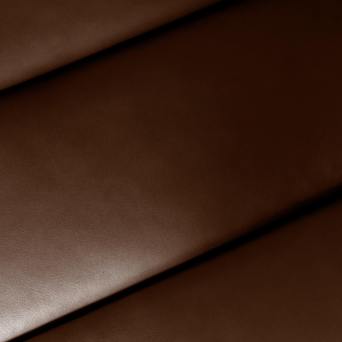 RELAXLIEGE in Echtleder Dunkelbraun  - Dunkelbraun/Silberfarben, Design, Leder/Metall (65/65-95/171cm) - Livetastic