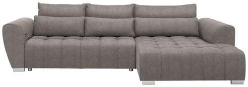 HÖRNSOFFA i vävt tyg ljusbrun  - ljusbrun/silver, Modern, textil/plast (304/218cm) - Livetastic