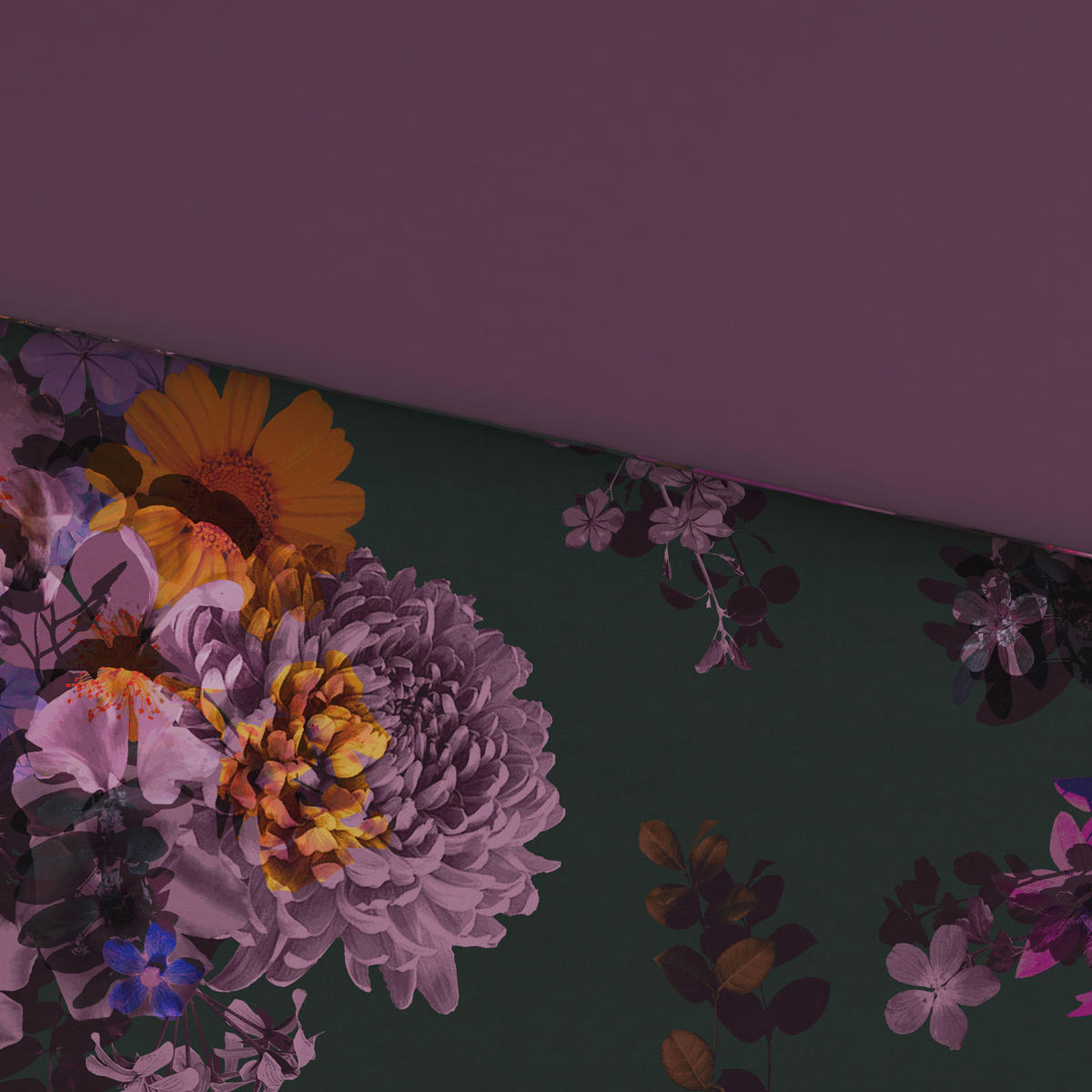 WENDEBETTWÄSCHE 2-teilig Satin 140/200 cm  - Aubergine, KONVENTIONELL, Textil (140/200cm) - Esposa