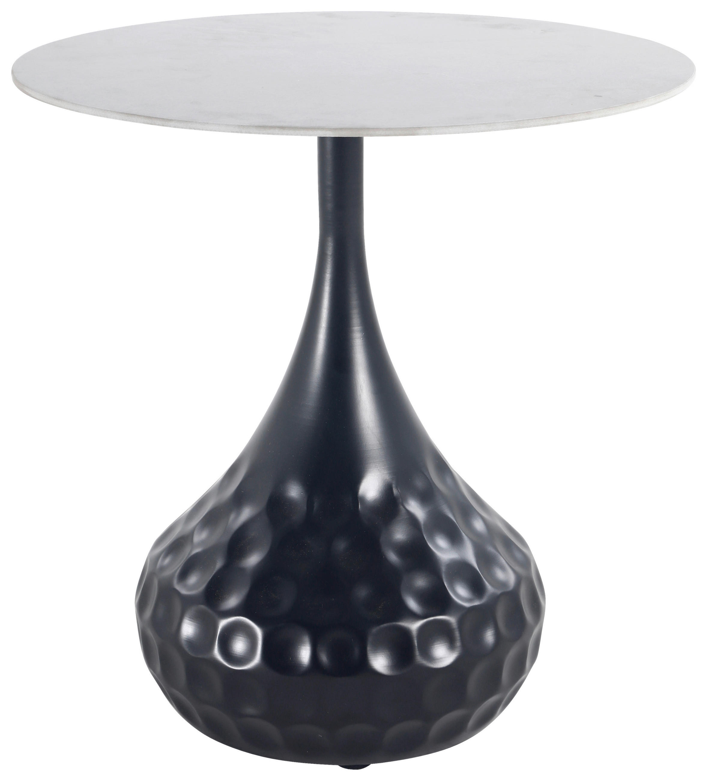 BEISTELLTISCH 44/44/50 cm Anthrazit, Grau rund  - Anthrazit/Grau, Design, Keramik/Metall (44/44/50cm) - Ambia Home