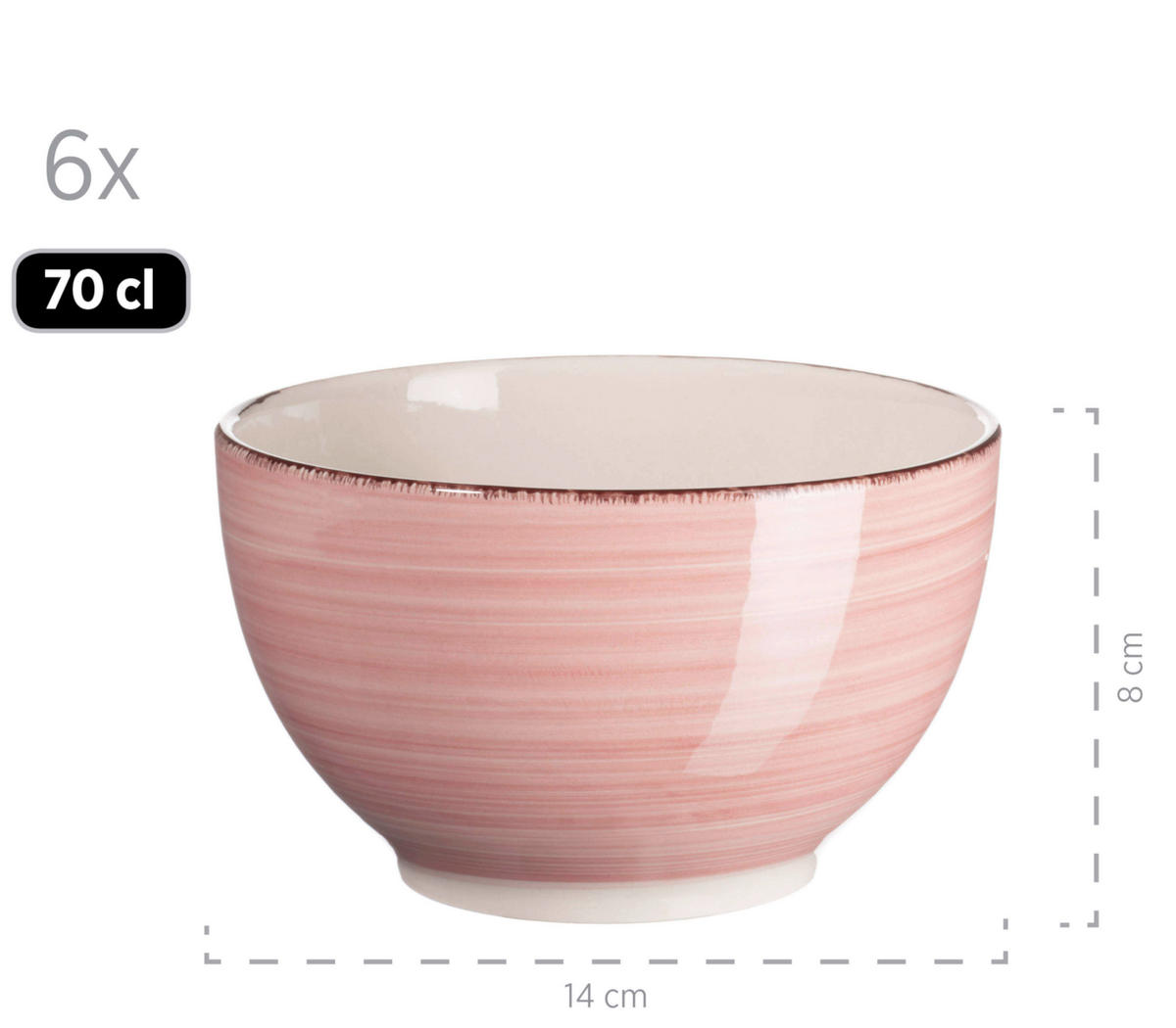 KOMBISERVICE Koralle Lumaca 30-teilig 6 Personen  - Koralle, Basics, Keramik (60/32/32cm) - Mäser