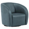 SESSEL in Echtleder Blau  - Blau/Schwarz, Design, Leder/Kunststoff (80/78/82cm) - Celina