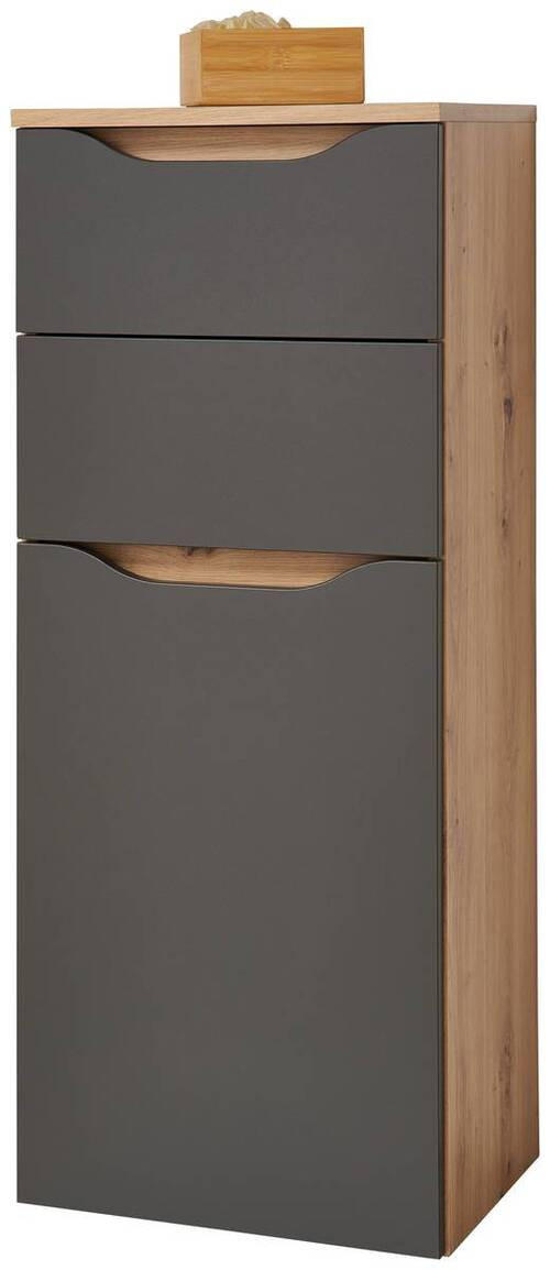 UNTERSCHRANK 40/102/30 cm   - Eichefarben/Anthrazit, MODERN, Holzwerkstoff/Kunststoff (40/102/30cm) - MID.YOU