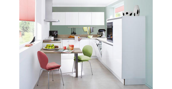 EINBAUKÜCHE - Eichefarben/Weiß, Design, Holzwerkstoff - Dieter Knoll