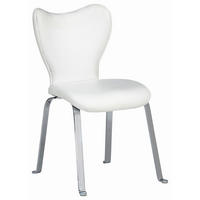 STUHL  in Echtleder Metall, Leder  - Chromfarben/Weiß, Design, Leder/Metall (53/91/64cm) - Joop!
