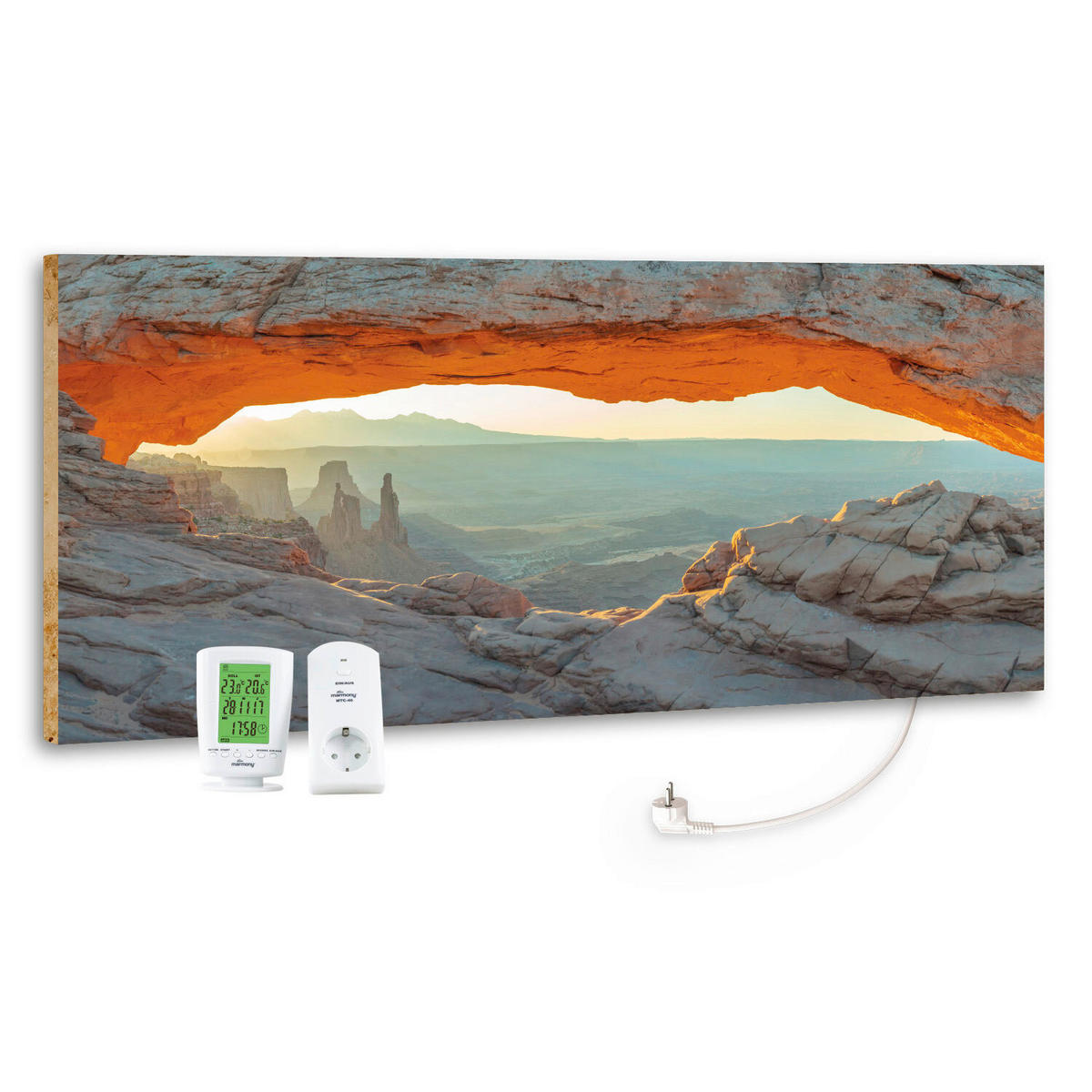INFRAROT-HEIZPANEEL 40/100/2 cm 800 W Mountain  - MODERN, Stein (40/100/2cm) - marmony