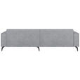 ECKSOFA  in Chenille Grau Rückenkissen  300/190 cm  - Hellbraun/Schwarz, MODERN, Textil/Metall (300/190cm) - Carryhome