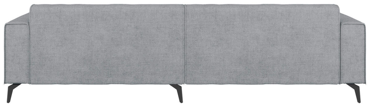 ECKSOFA Chenille Grau  - Hellbraun/Schwarz, Modern, Textil/Metall (300/190cm) - Carryhome