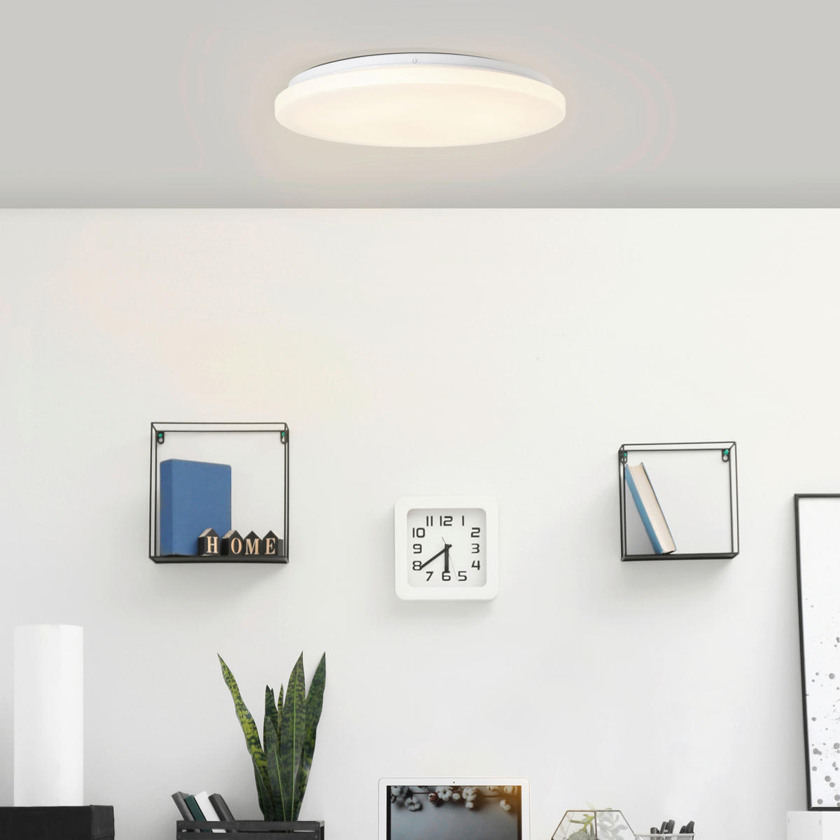 LED-DECKENLEUCHTE 38/6 cm   - Weiß, KONVENTIONELL, Kunststoff/Metall (38/6cm) - Brilliant