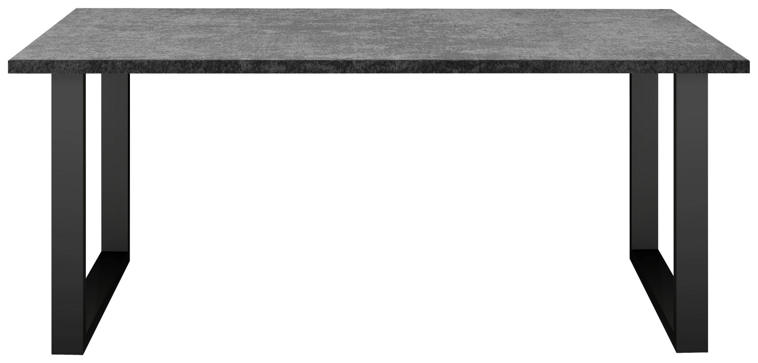 ESSTISCH rechteckig Graphitfarben, Schwarz  - Schwarz/Graphitfarben, MODERN, Holzwerkstoff/Metall (140/90/78cm) - Livetastic
