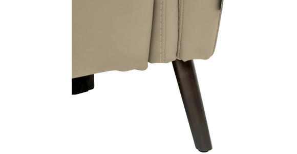 3-SITZER-SOFA  in Echtleder Ecru   - Ecru/Schwarz, Design, Leder/Metall (210/79/104cm) - Belluti