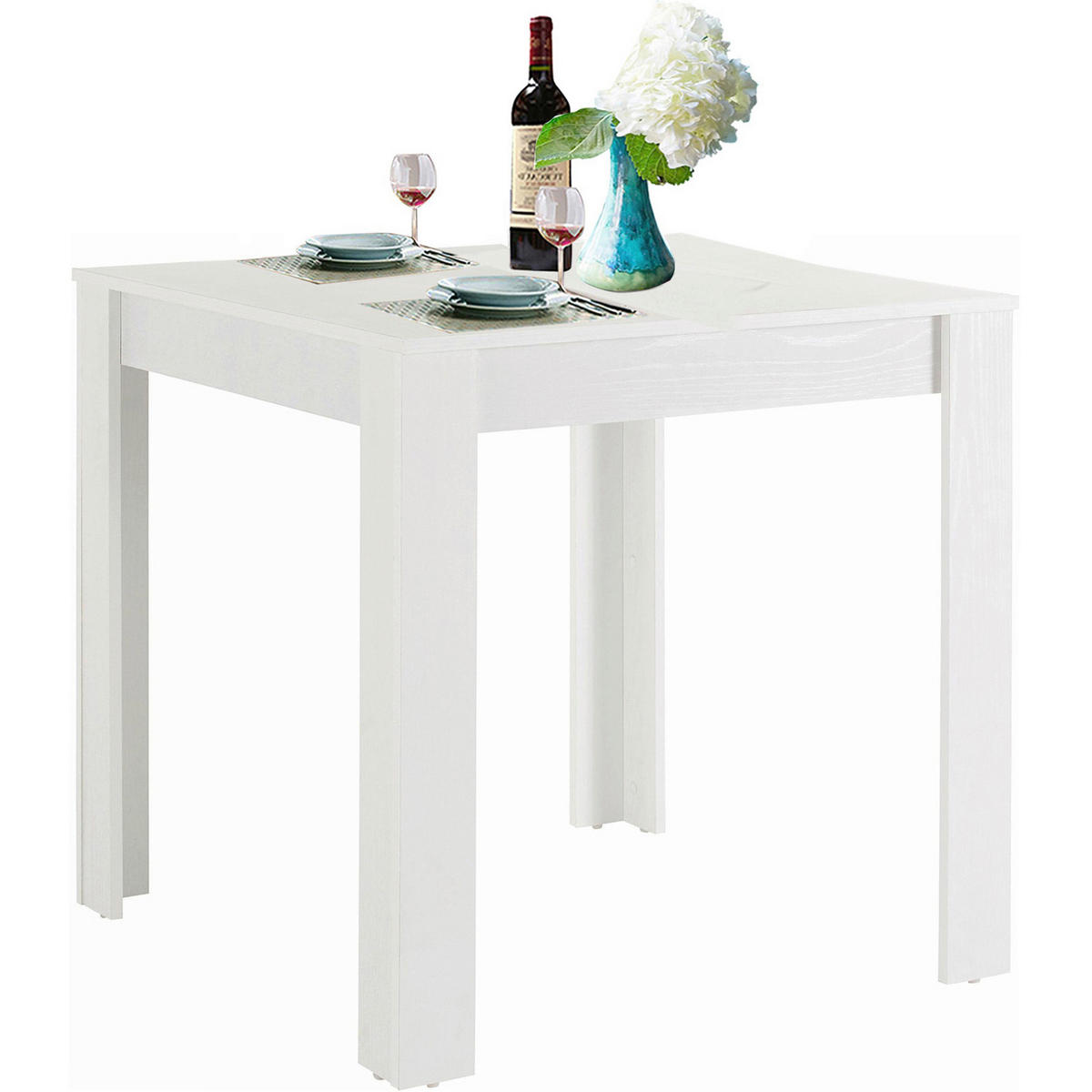 ESSTISCH in Holzwerkstoff 80/75/80 cm   - Weiß, Design, Holzwerkstoff (80/75/80cm) - MID.YOU