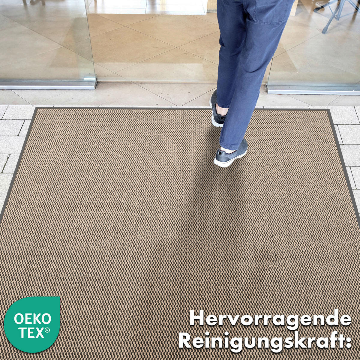 SCHMUTZFANGMATTE - Beige, Basics, Kunststoff/Textil (90/150cm) - Floordirekt