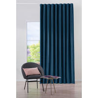 Draperie Confecționată black-out (nu permite trecerea luminii)  - albastru, Basics, textil (140/260cm)