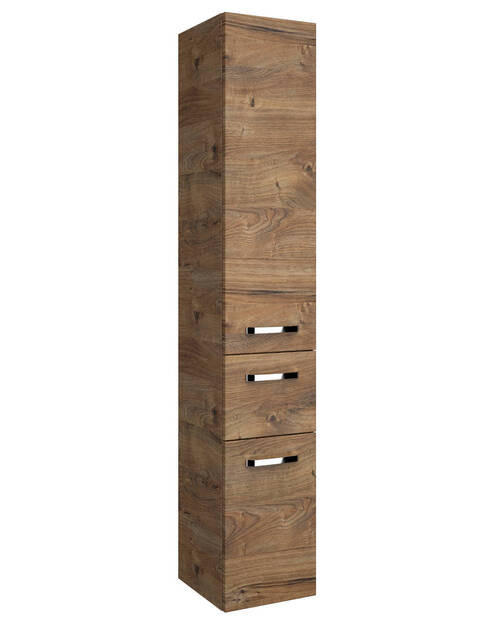 MAGASSZEKRÉNY 30/168/33 cm  - króm/tölgyfa, Basics, faalapú anyag/Üveg (30/168/33cm) - Sadena