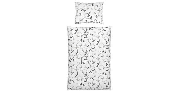 Bettwäsche Sansa 140/200cm Weiß/Schwarz - Schwarz/Weiß, ROMANTIK / LANDHAUS, Textil - James Wood