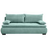SCHLAFSOFA in Webstoff, Plüsch Mintgrün  - Schwarz/Mintgrün, Konventionell, Textil (203/72-96/98cm) - Novel