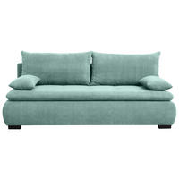 SCHLAFSOFA Webstoff, Plüsch Mintgrün  - Schwarz/Mintgrün, Konventionell, Textil (203/72-96/98cm) - Novel