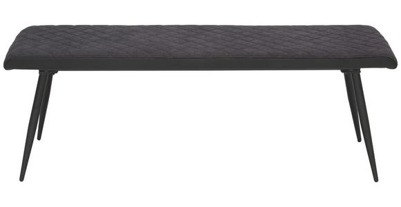 SITZBANK 140/48/42 cm in Anthrazit, Schwarz - Anthrazit/Schwarz, Design, Textil/Metall (140/48/42cm) - Carryhome