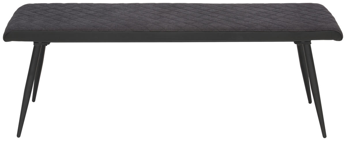 SITZBANK in Metall, Textil Anthrazit, Schwarz  - Anthrazit/Schwarz, Design, Textil/Metall (140/48/42cm) - Carryhome
