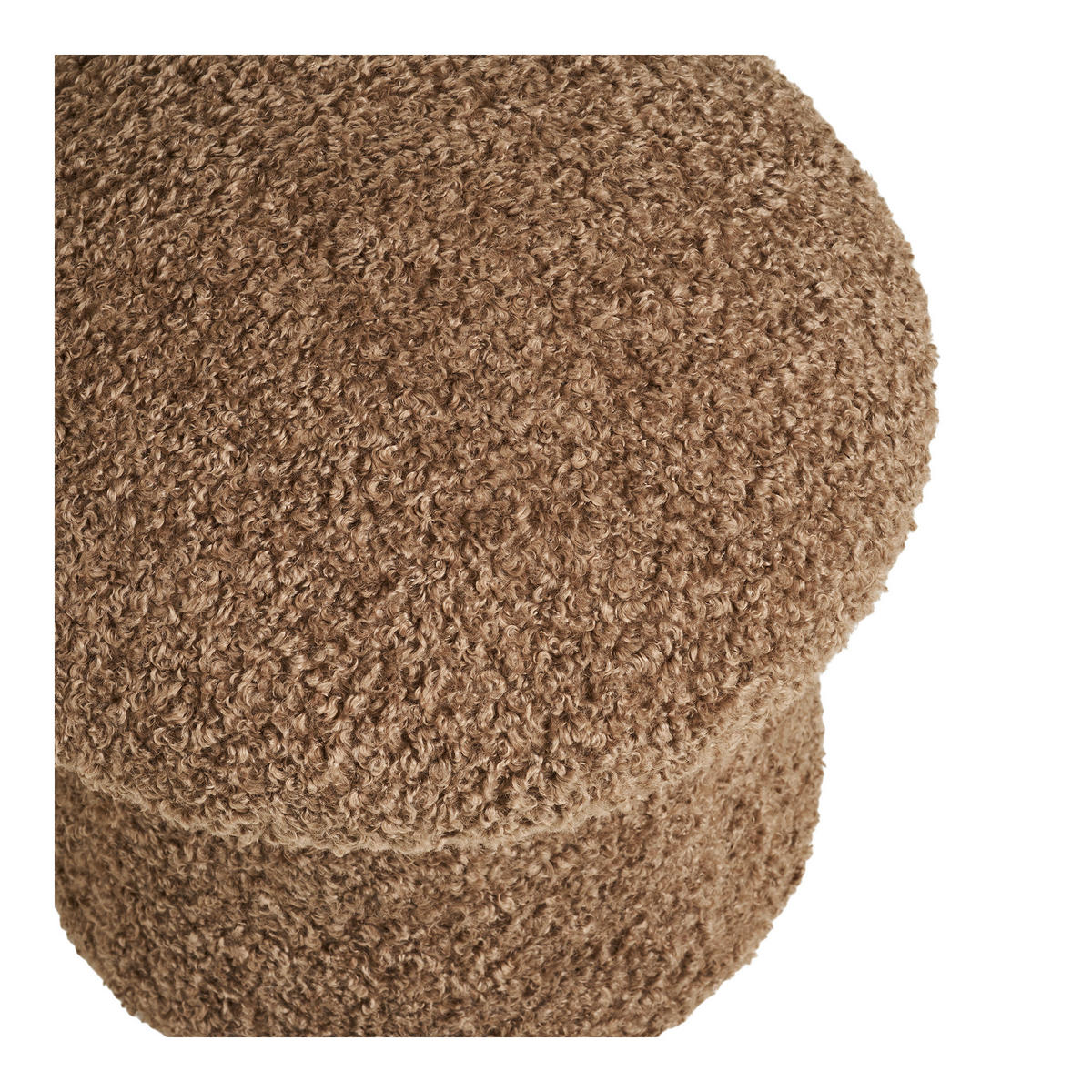 HOCKER in Textil Hellbraun  - Hellbraun, Basics, Textil (45/45/45cm)