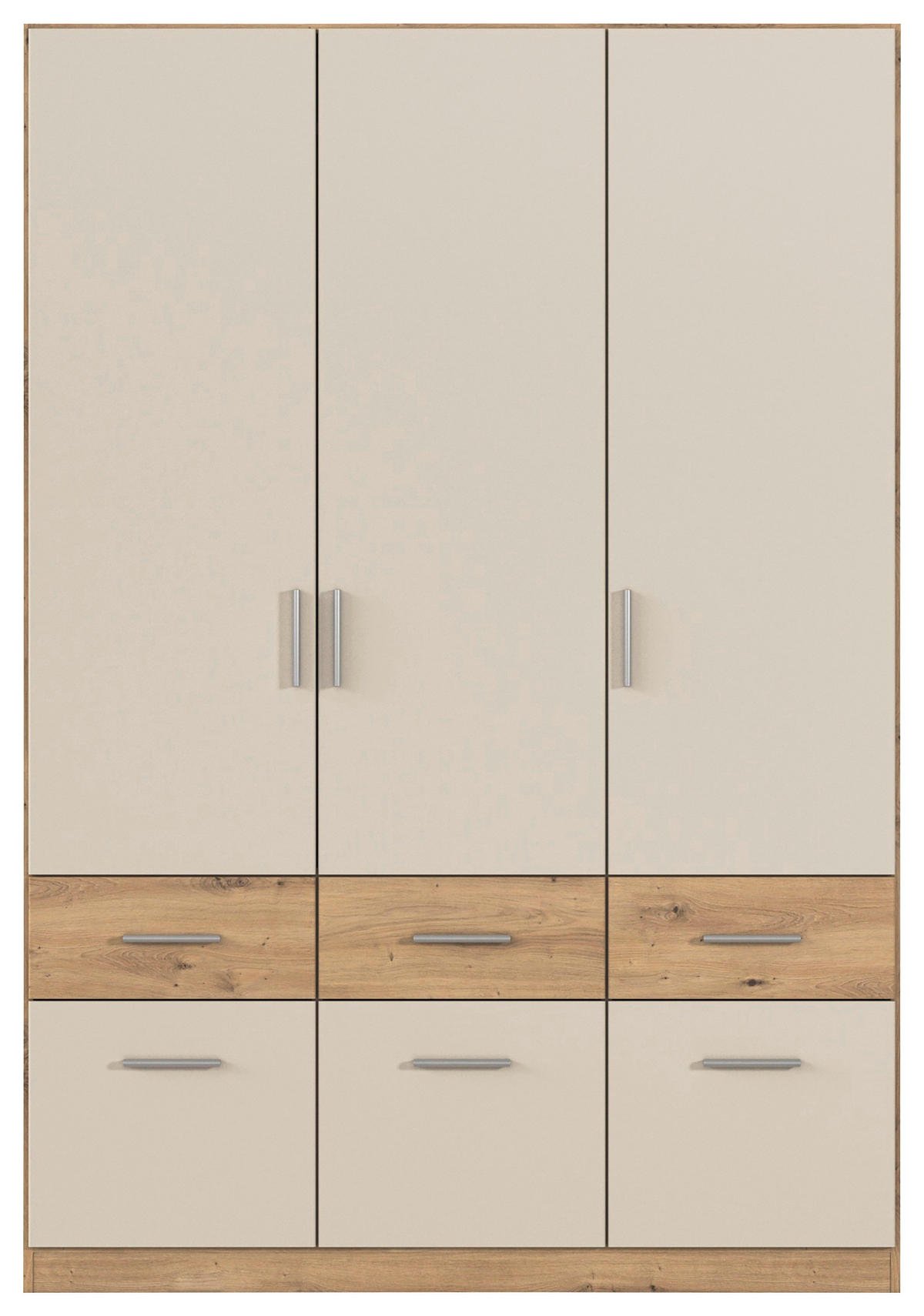 OMARA S KLASIČNIMI VRATI,  - barve aluminija, Konvencionalno, umetna masa/leseni material (136/197/54cm) - Carryhome