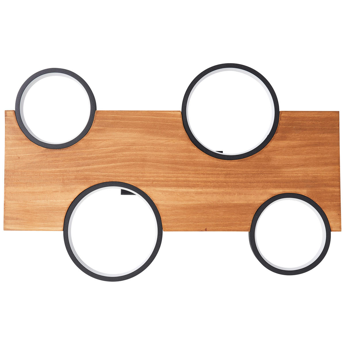 LED-DECKENLEUCHTE   - Hellbraun/Schwarz, Natur, Holz/Metall (10,2/55/34,6cm) - Brilliant