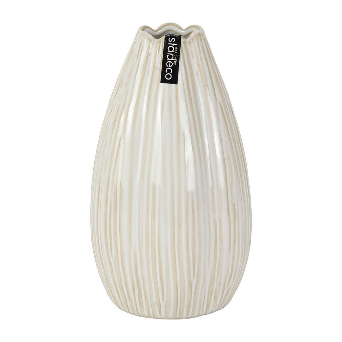 VÁZA, keramika, 18 cm - bílá, Basics, keramika (11/18/11cm)