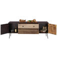 LOWBOARD in 157/60/35 cm - Messingfarben/Multicolor, LIFESTYLE, Holz/Metall (157/60/35cm) - Landscape