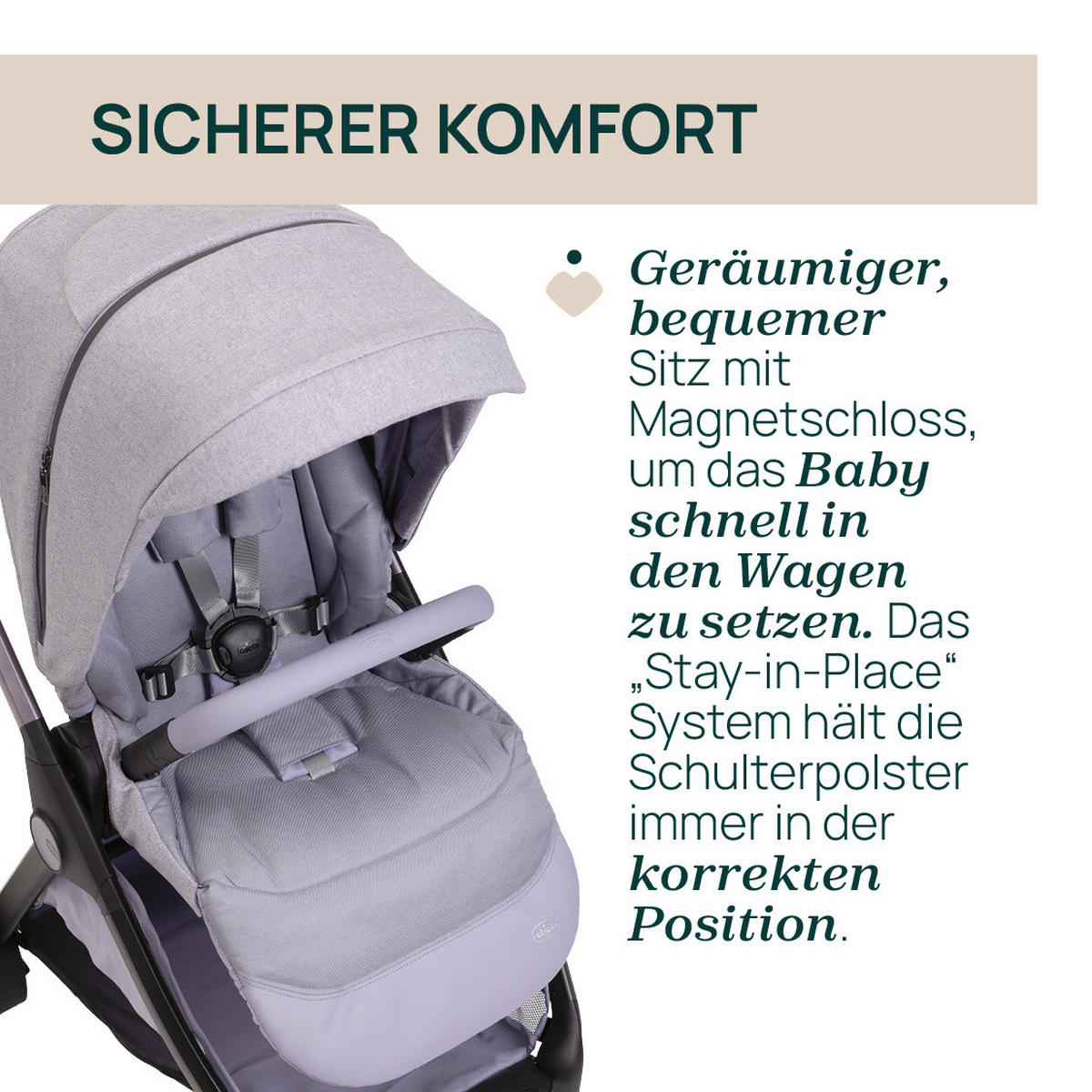 KINDERWAGEN Bellagio  - Lila, Basics, Textil/Metall (55/82/97-106cm) - Chicco
