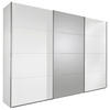 GARDEROB MED SKJUTDÖRRAR 270/210/65 cm 3-dörrar - vit/aluminiumfärg, Design, metall/trämaterial (270/210/65cm) - Carryhome