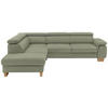 ECKSOFA in Mikrofaser Naturfarben  226/273 cm  - Eichefarben/Beige, LIFESTYLE, Holz/Textil (226/273cm) - Beldomo System