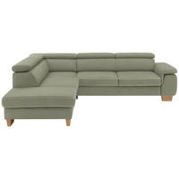 ECKSOFA Naturfarben Mikrofaser  - Eichefarben/Beige, LIFESTYLE, Holz/Textil (226/273cm) - Beldomo System