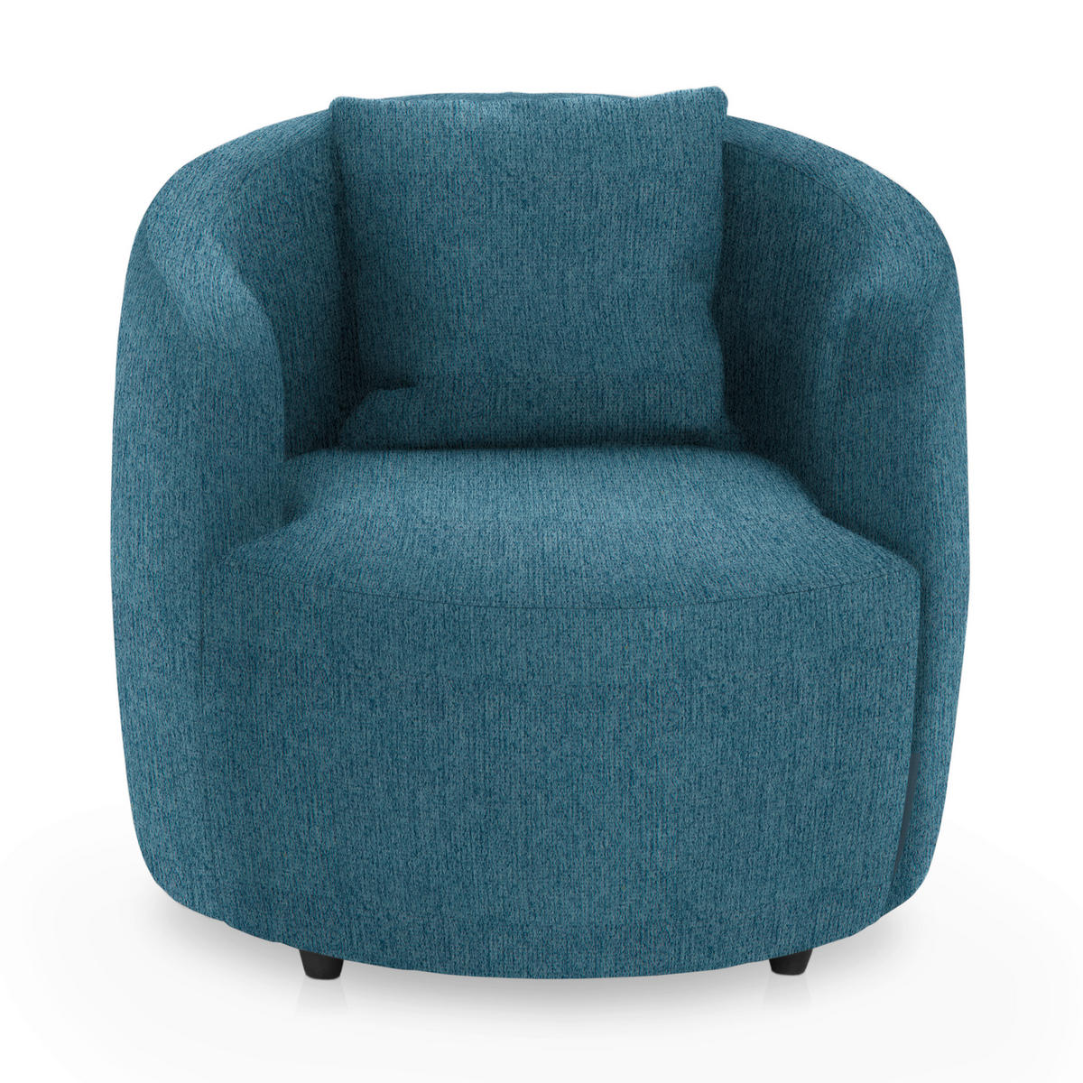 COCKTAILSESSEL in Chenille Blau  - Blau/Schwarz, Design, Kunststoff/Textil (81/74/81cm) - Livetastic