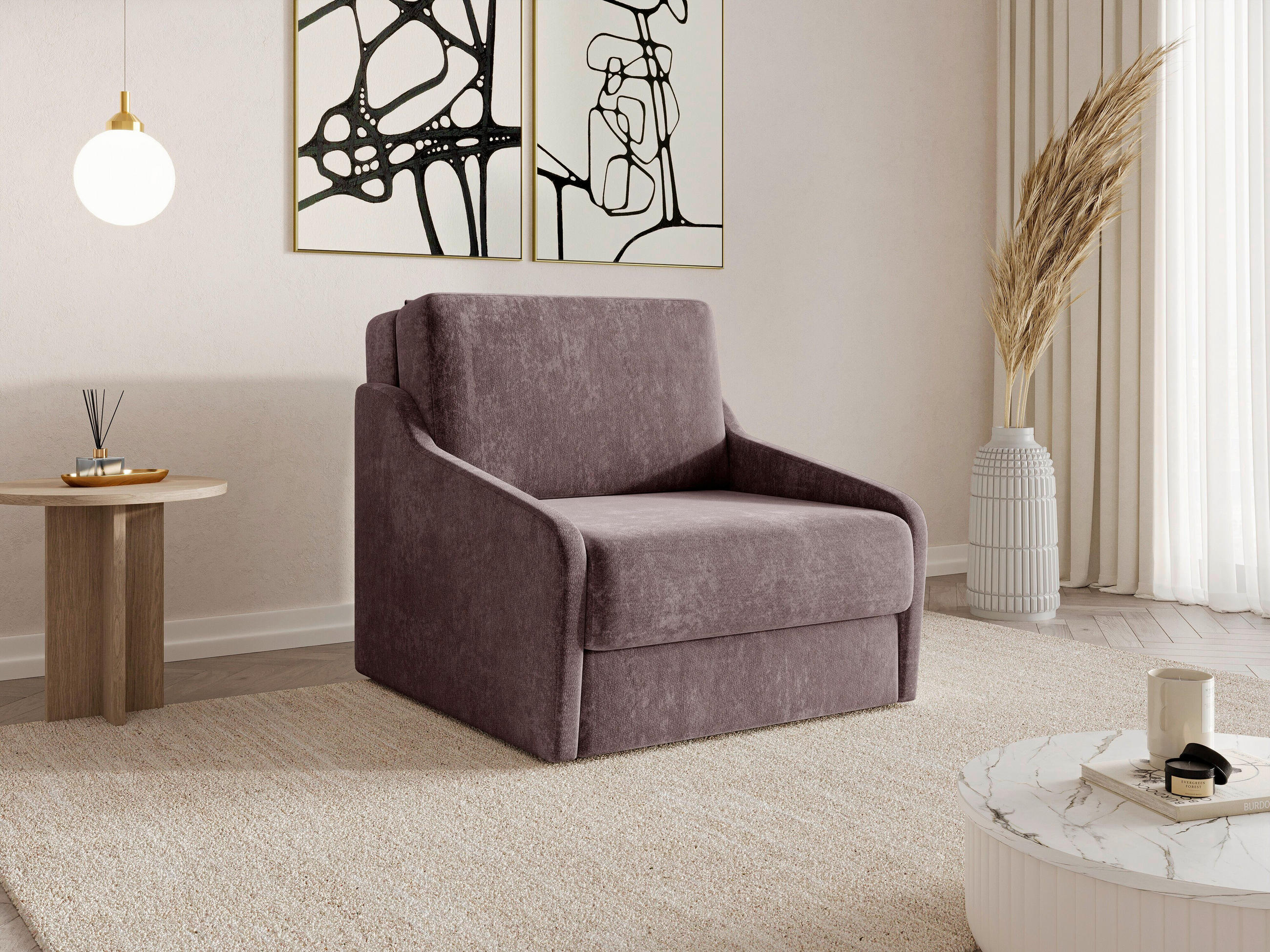 SCHLAFSESSEL FLY 80 Bordeaux  inkl.  - Bordeaux/Schwarz, Design, Kunststoff/Textil (96/86/115cm) - MID.YOU
