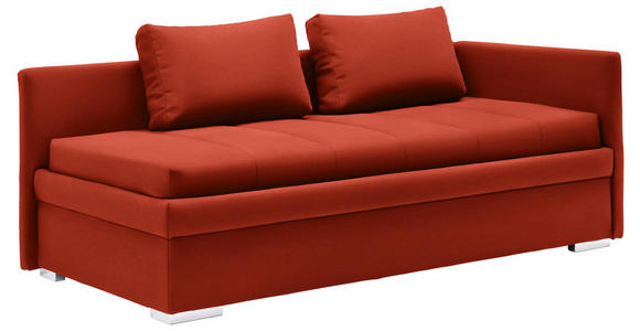 LIEGE Webstoff Rot - Chromfarben/Rot, KONVENTIONELL, Kunststoff/Textil (217/85/104cm) - Venda