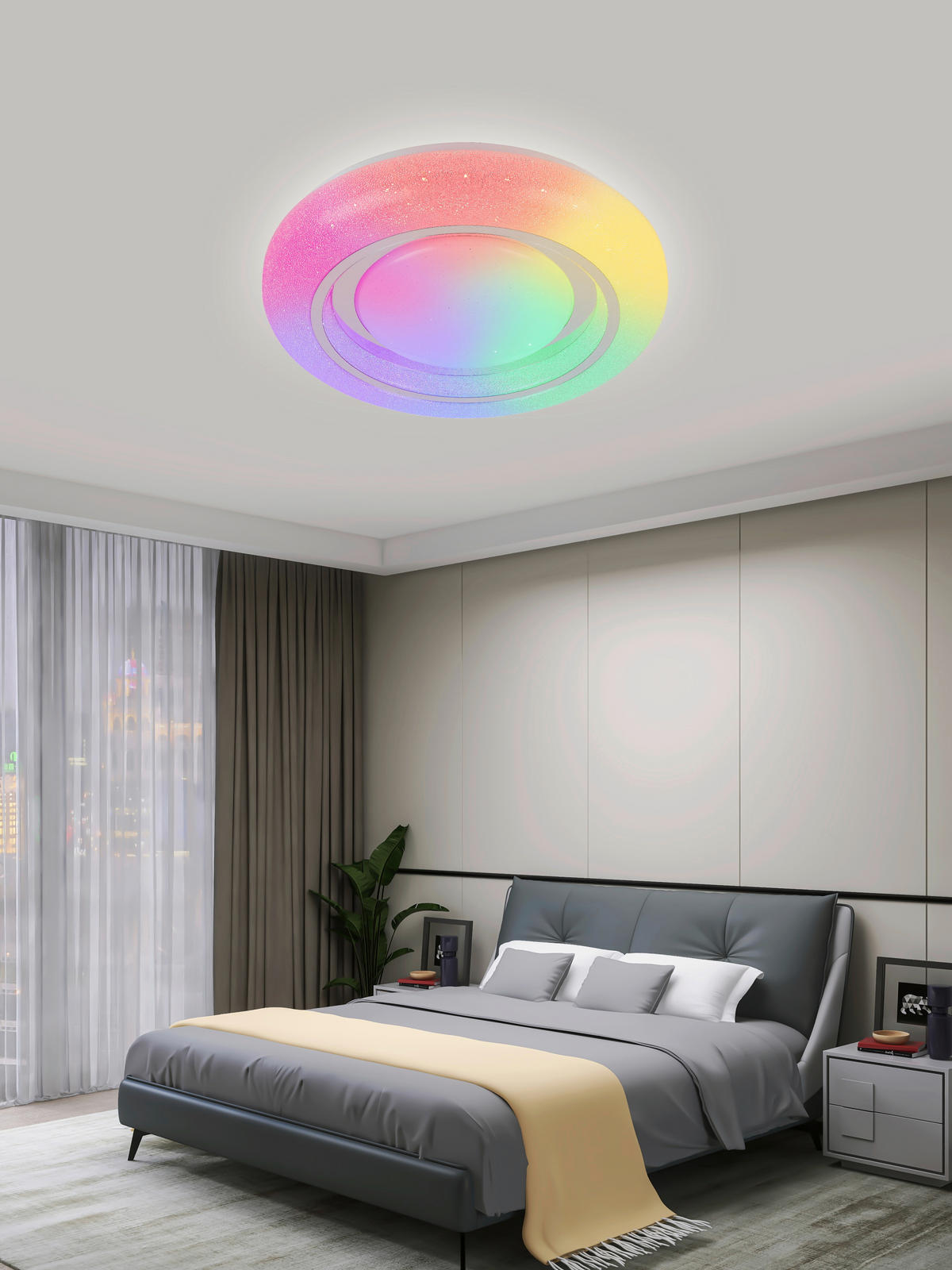 LED-DECKENLEUCHTE 38/7 cm    - Chromfarben/Weiß, Trend, Kunststoff/Metall (38/7cm) - Novel