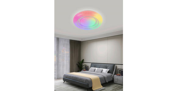 LED-DECKENLEUCHTE 38/7 cm - Chromfarben/Weiß, Trend, Kunststoff/Metall (38/7cm) - Novel