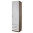 DREHTÜRENSCHRANK 1-türig Eichefarben, Weiß - Eichefarben/Silberfarben, Design, Holzwerkstoff (47/197/54cm) - Carryhome DREHTÜRENSCHRANK 1-türig Eichefarben, Weiß - Eichefarben/Silberfarben, Design, Holzwerkstoff (47/197/54cm) - Carryhome