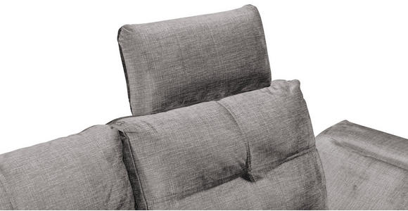 ECKSOFA in Mikrovelours Hellgrau - Hellgrau/Schwarz, KONVENTIONELL, Kunststoff/Textil (170/275cm) - Carryhome