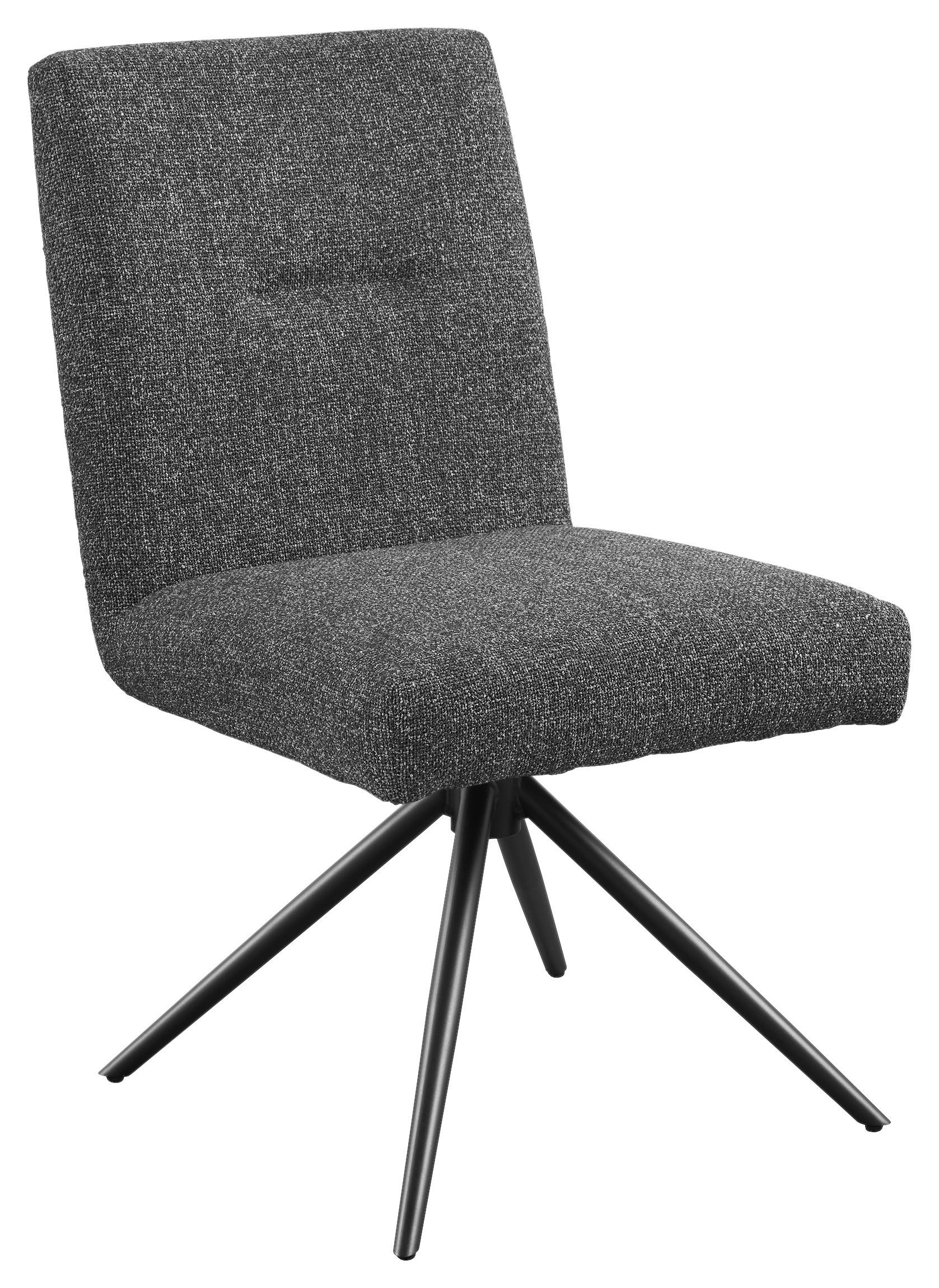 STUHL - Anthrazit/Schwarz, Design, Textil/Metall (51,5/92,5/65cm) - SetOne by Musterring